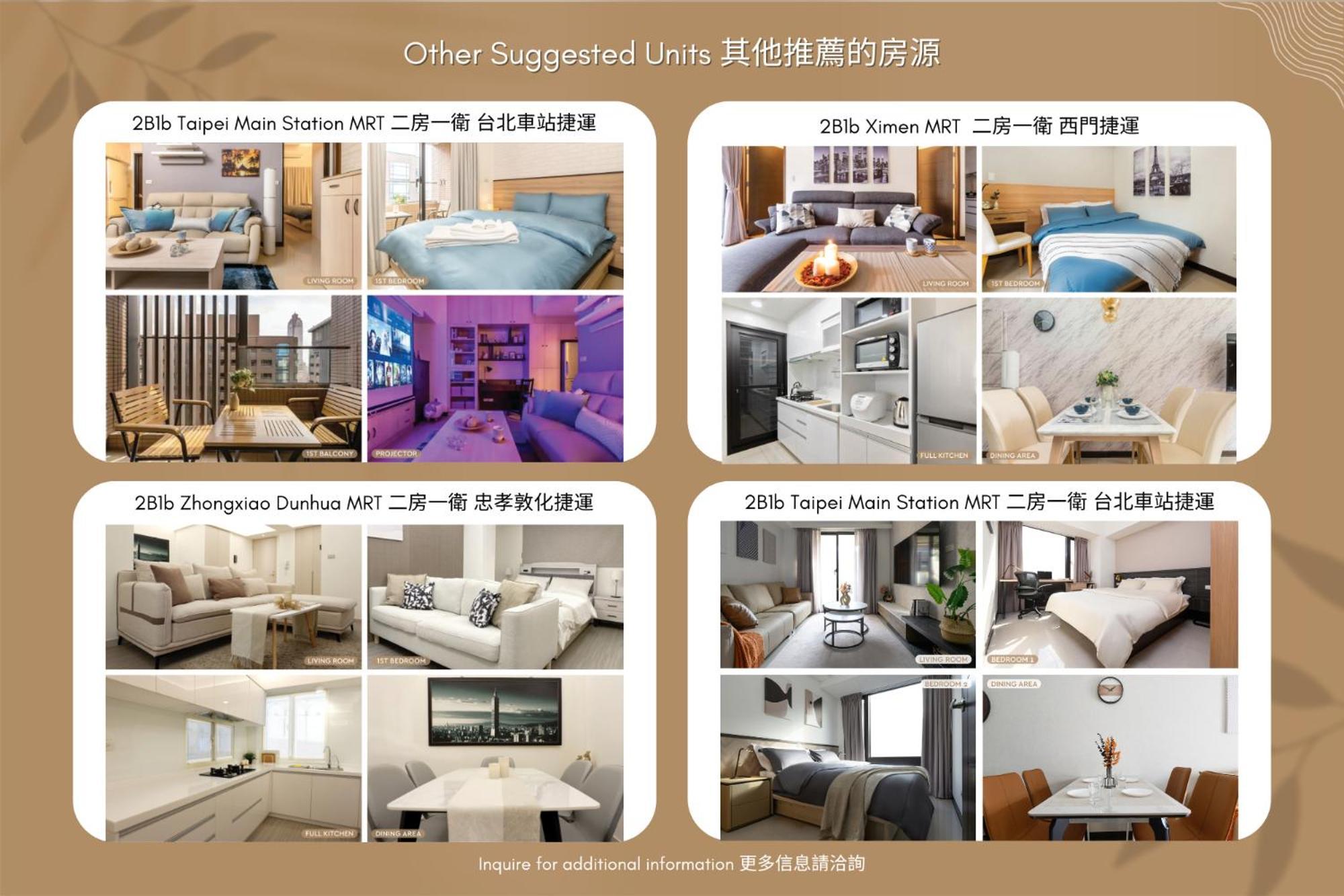 Comfy & Central 2B1B, Sleeps 5, 3Min To Daan Mrt 舒適市中心 2房1衛 睡5人 3分到大安站 Taipei Eksteriør bilde